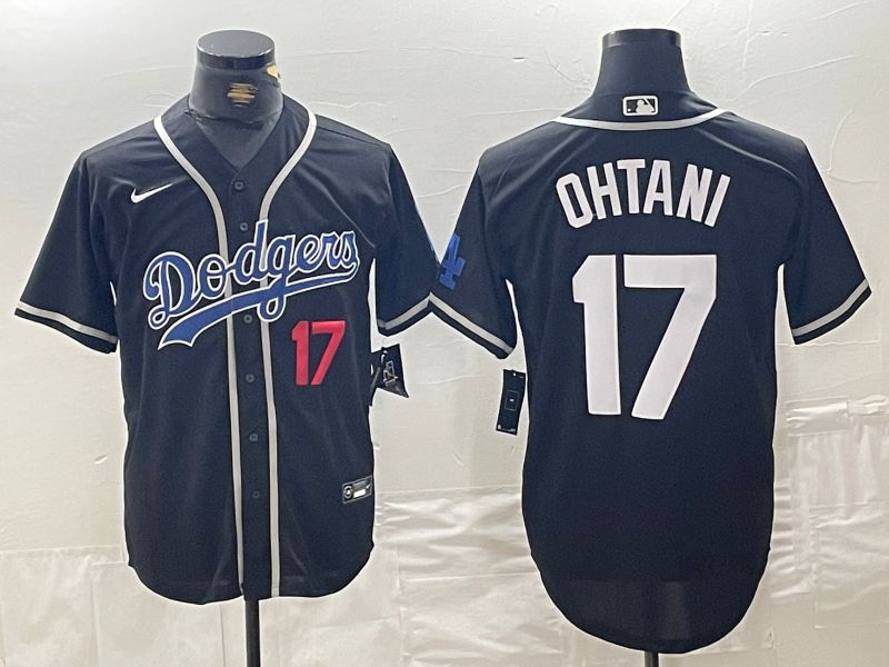 Men Los Angeles Dodgers #17 Ohtani Black Fashion Nike Game MLB Jersey style 49->los angeles dodgers->MLB Jersey